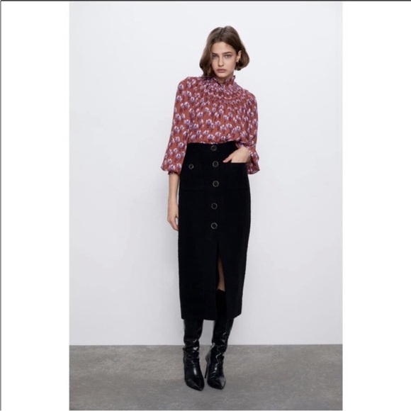 Zara Floral Smock Neck Balloon Sleeve
Top Brown L cottagecore bohemian retro - Picture 4 of 8